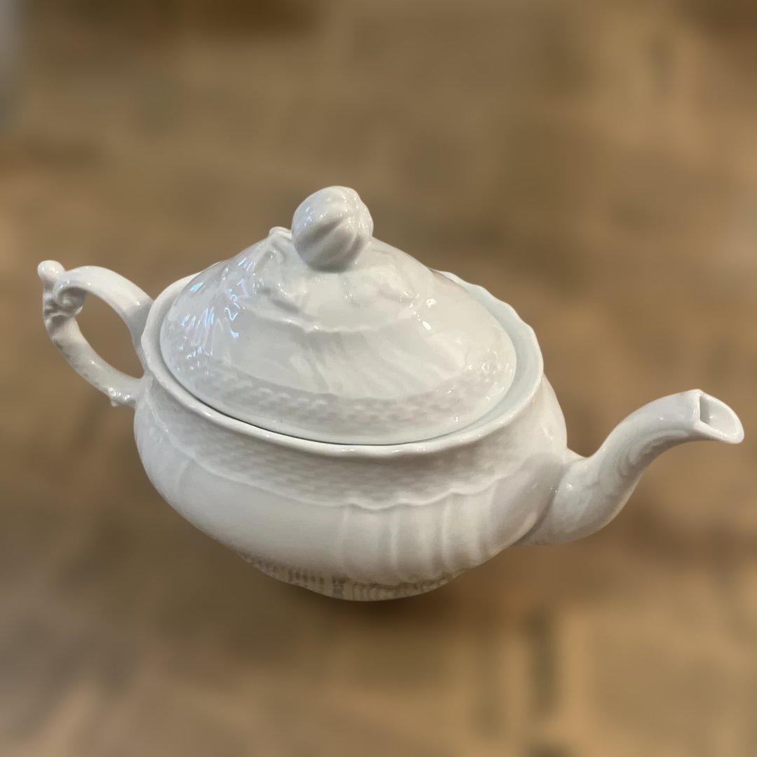 美品 リチャードジノリ ベッキオホワイト ティーポット
