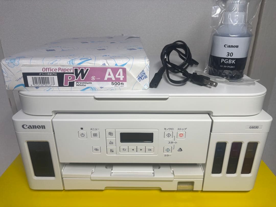 Canon G6030 複合機 純正インク新品＋A4用紙付 【動作確認済】