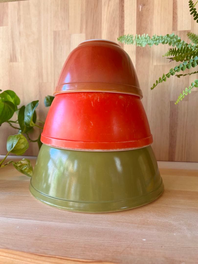 Vintage 60s Pyrex カラーミキシングボウル 3点セット