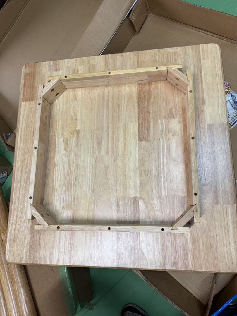 L11テーブル オック無垢 木製 カフェテーブル 2幅80cm 高さ75cm