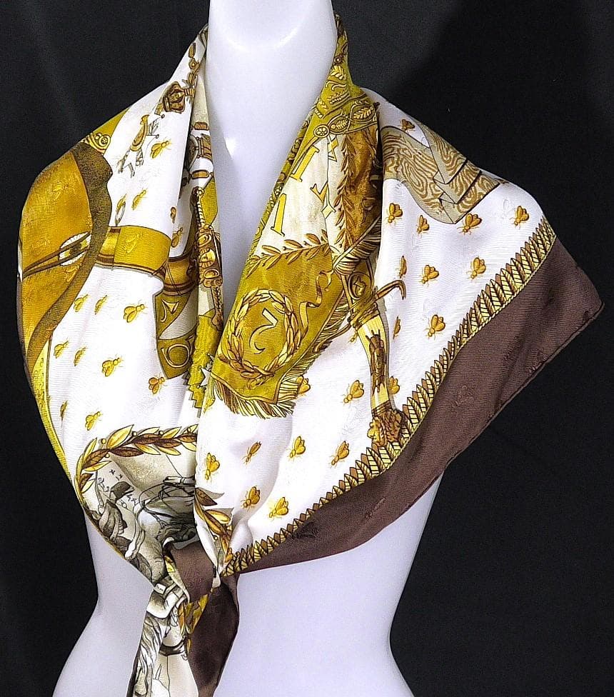 HERMES エルメス　大判スカーフ　カレ90　 D435