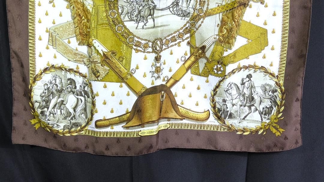 HERMES エルメス　大判スカーフ　カレ90　 D435