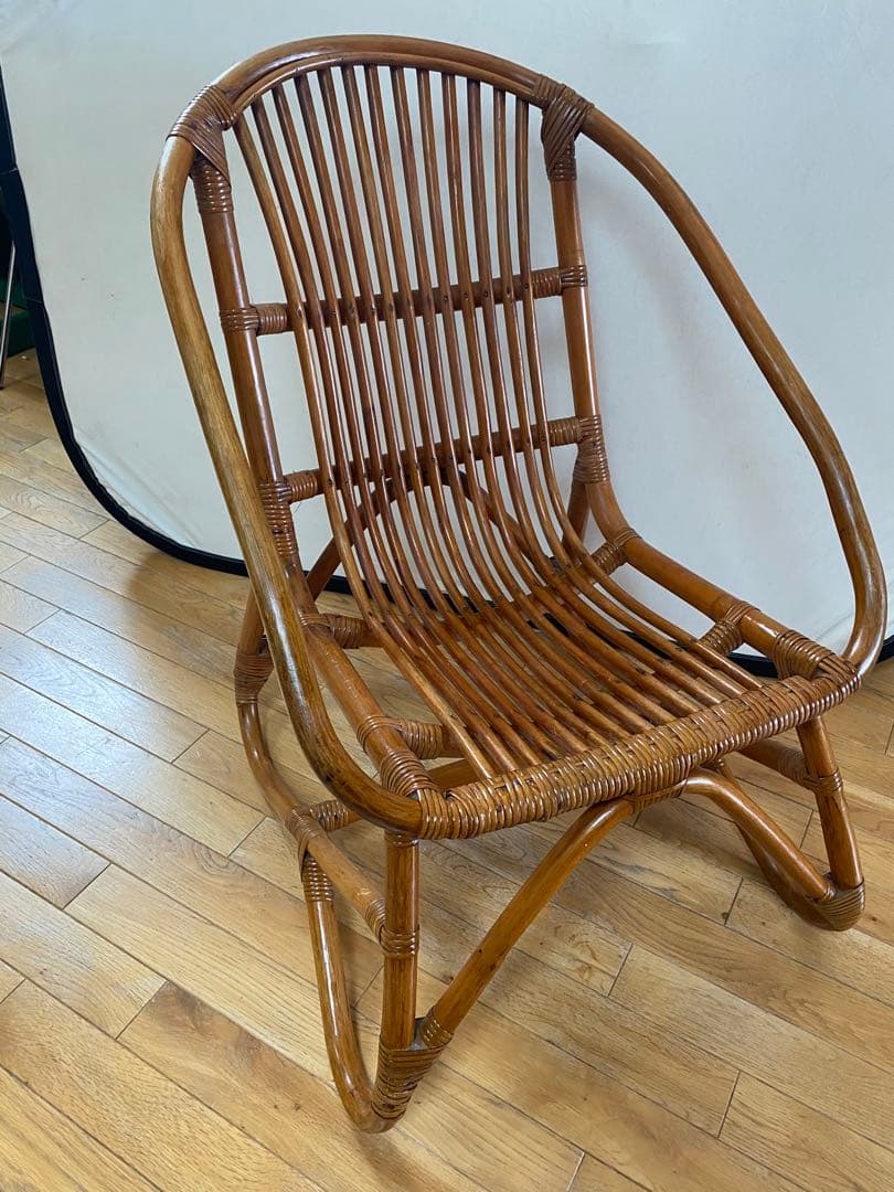 70s 80s ヴィンテージ ラタン チェア　希少　昭和 椅子 レトロ アジアン
