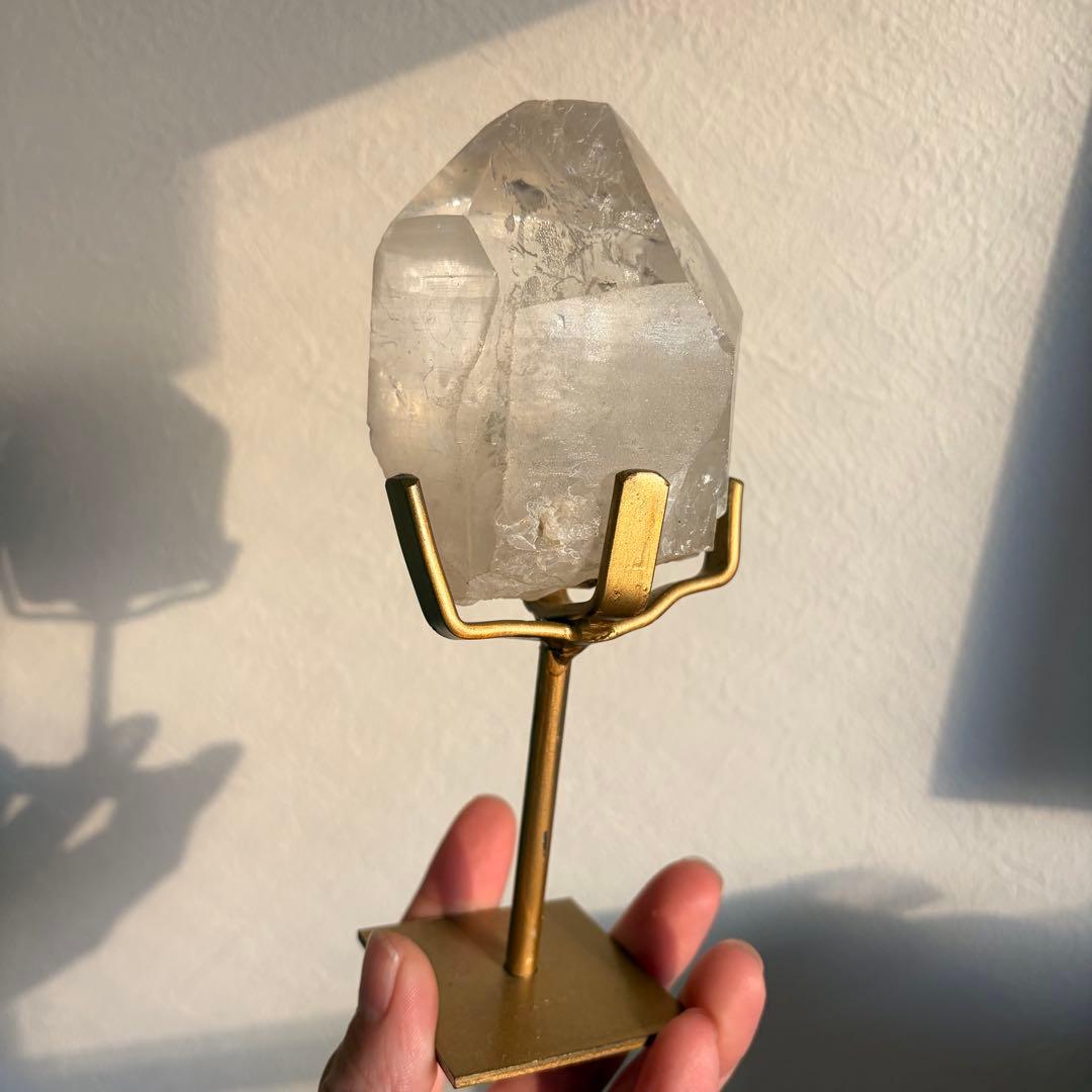 ブラジル産 水晶ポイント 台座セット（378g）天然石 原