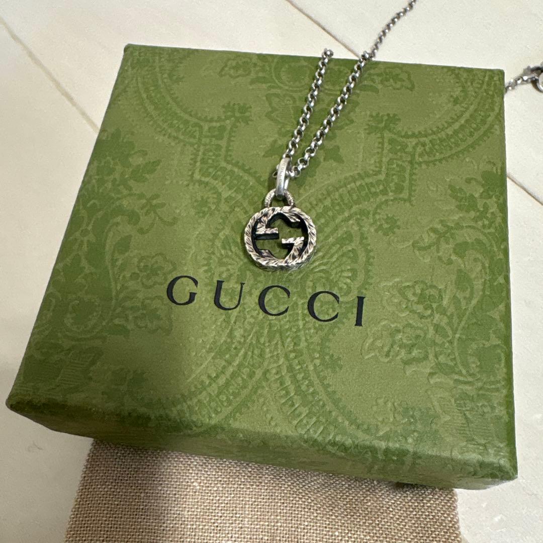 GUCCI インターロッキング ネックレス シルバー925