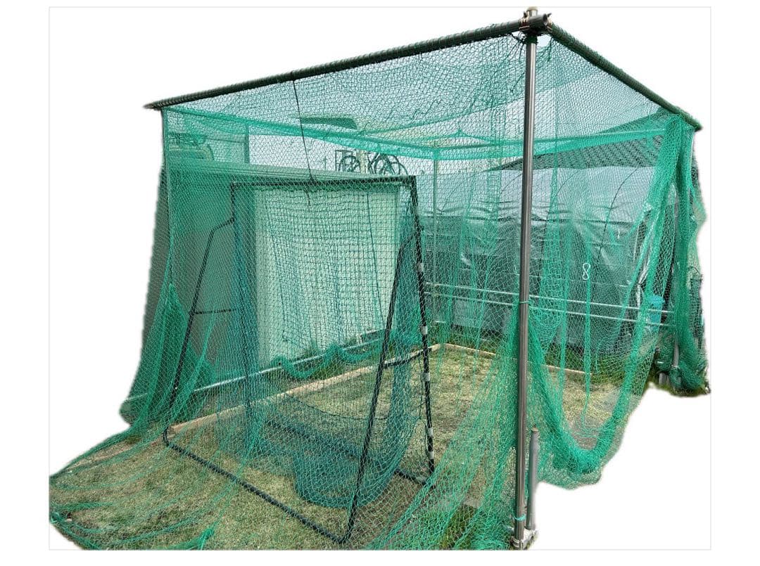 【自作バッティングケージ&硬式用バッティングネット】