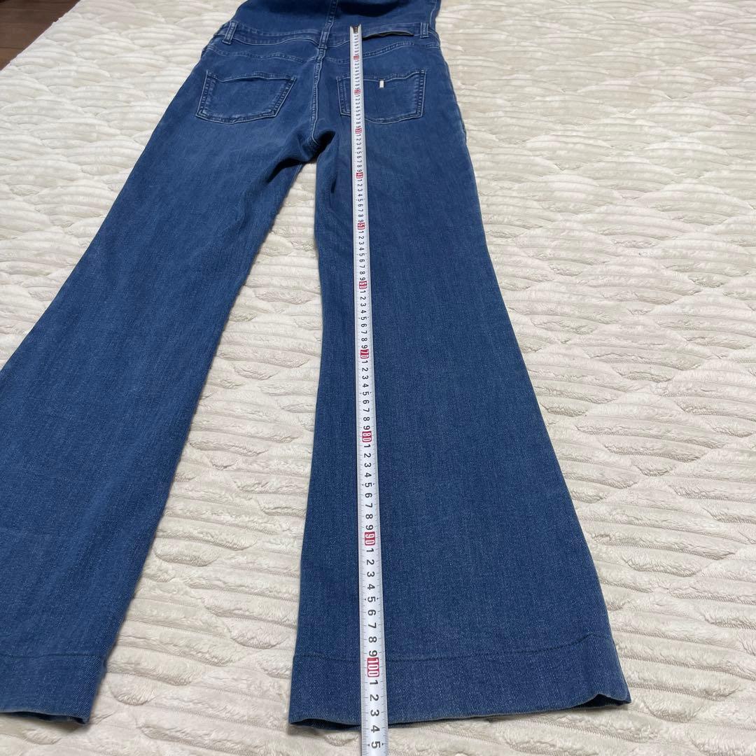 ステラマッカートニー　オーバーオール　ブルー　38 ブーツカット　サロペット