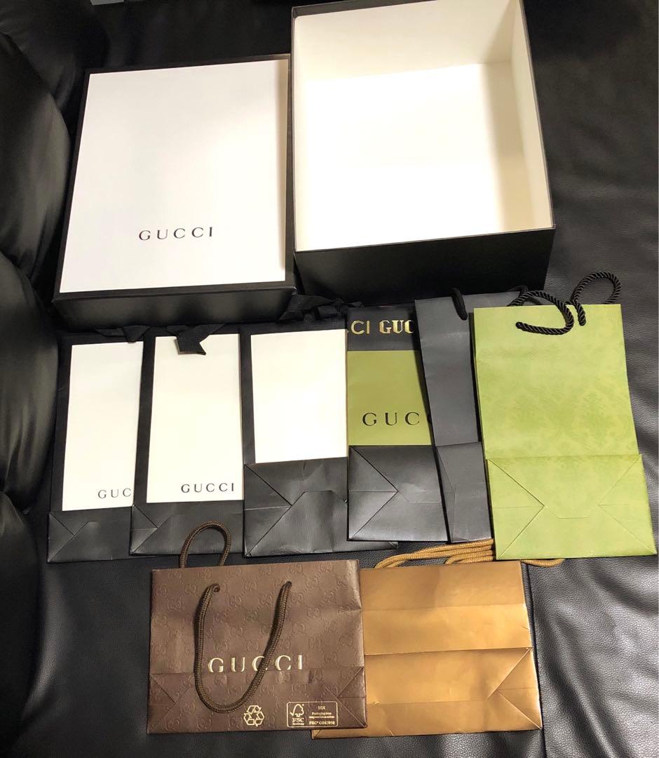 グッチ　バレンシアガ　財布空箱、小物空箱、保存袋、リボン、ショッパー　ブルームス