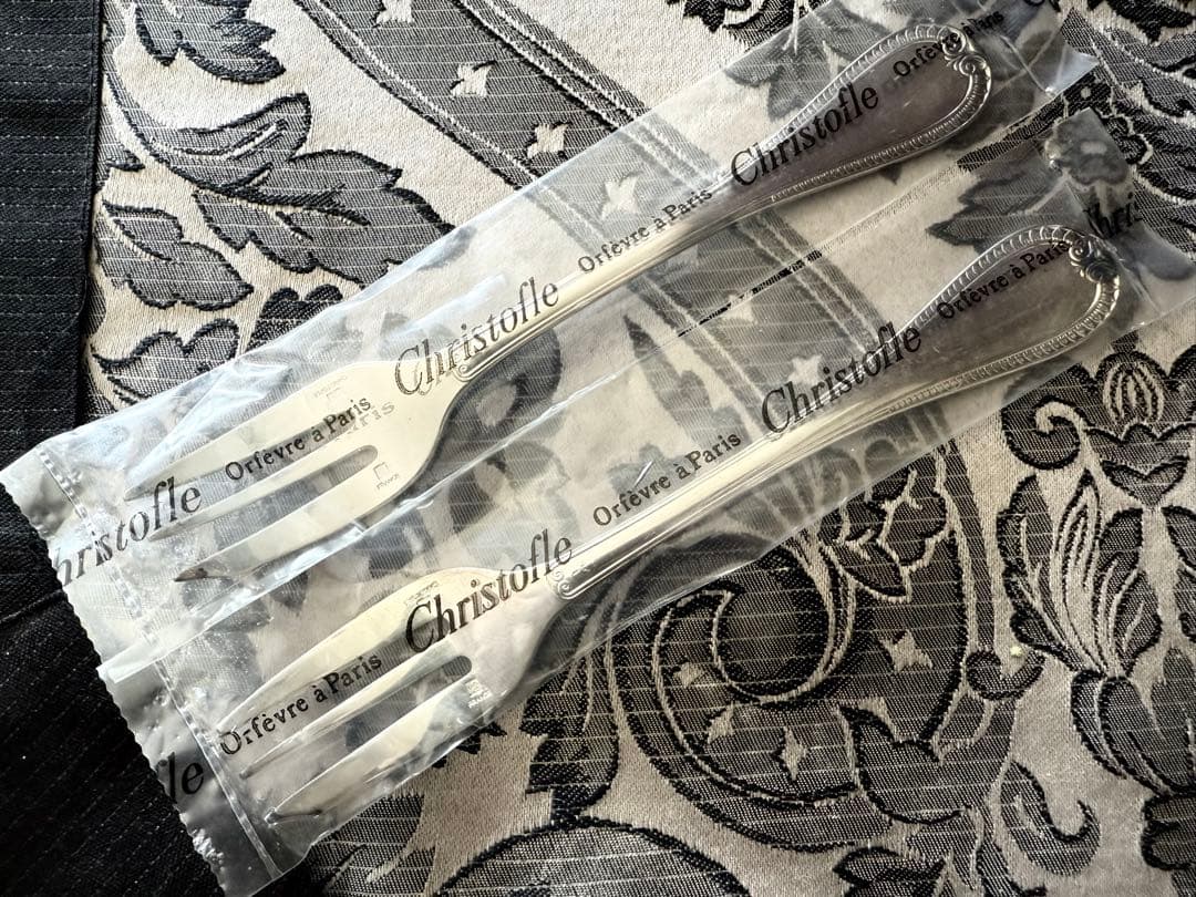 値上げ！【クリストフル】マルメゾン　ケーキフォーク 2本セット 未開封袋入り