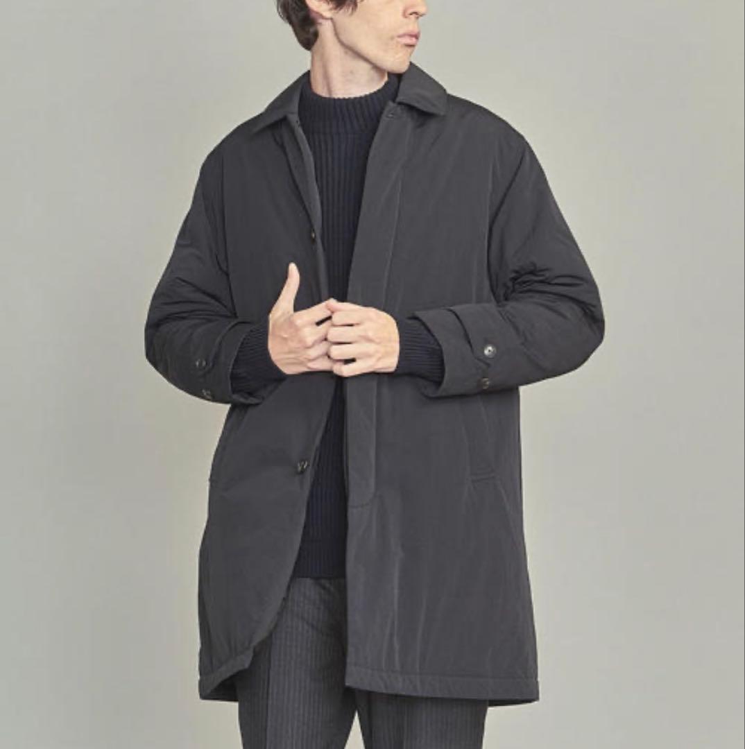 パデット ステンカラーコート ユナイテッドアローズ 中綿 ナイロン 黒 L M