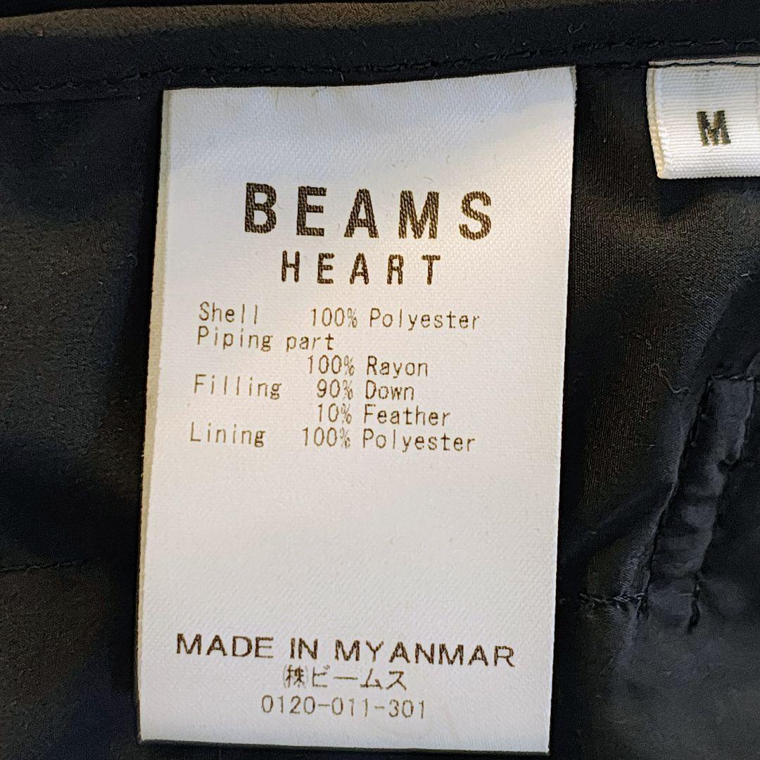 美品 BEAMS HEART フレンチ ロングダウンジャケット M 黒