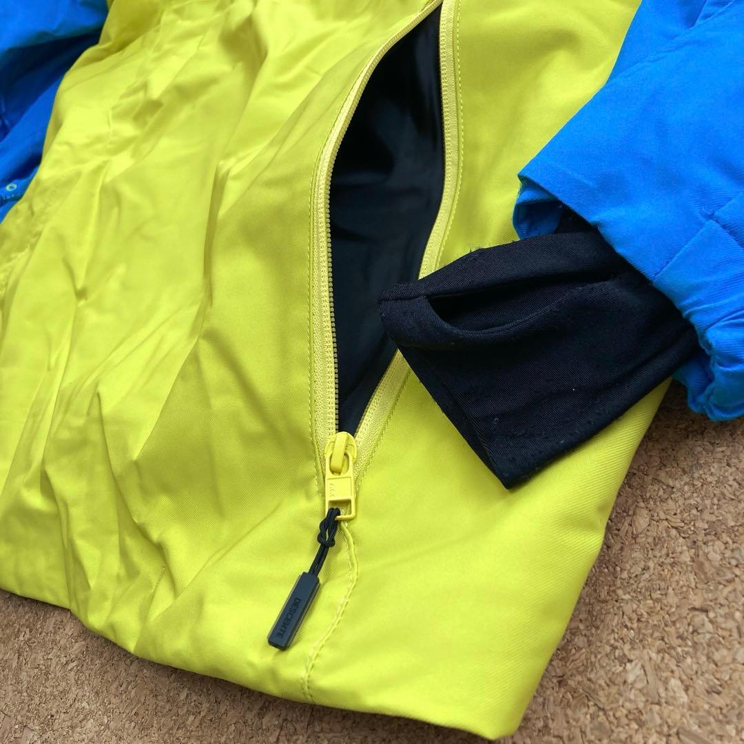 【美品】デサントdescentスキーウェアスキー スノボジャケットMメンズ黄青