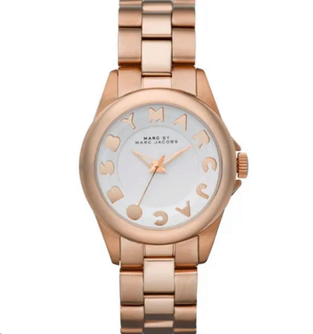 【未使用】Marc Jacobs ピンクゴールド× ホワイト ユニセックス腕時計
