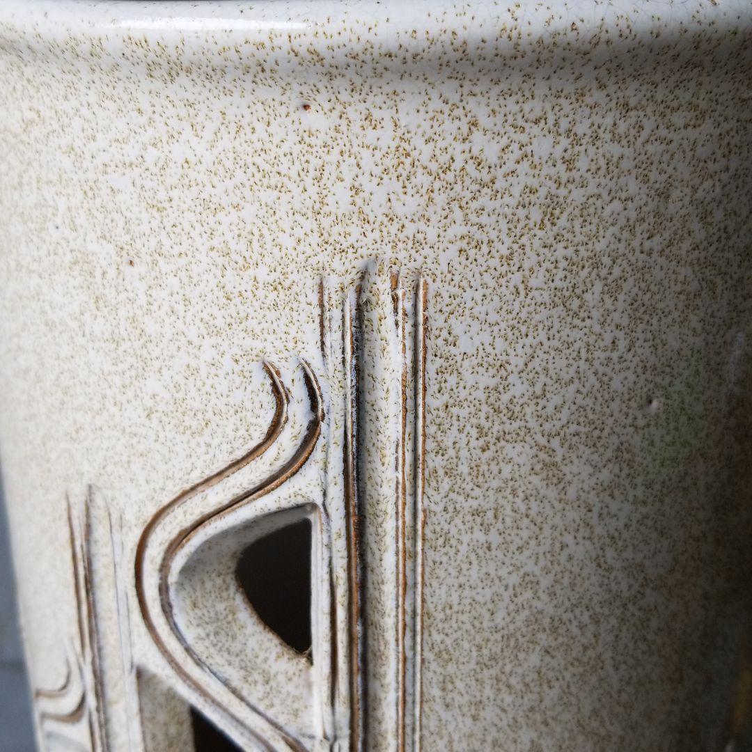信楽焼 傘立て ラメール透かし 高さ４７cm