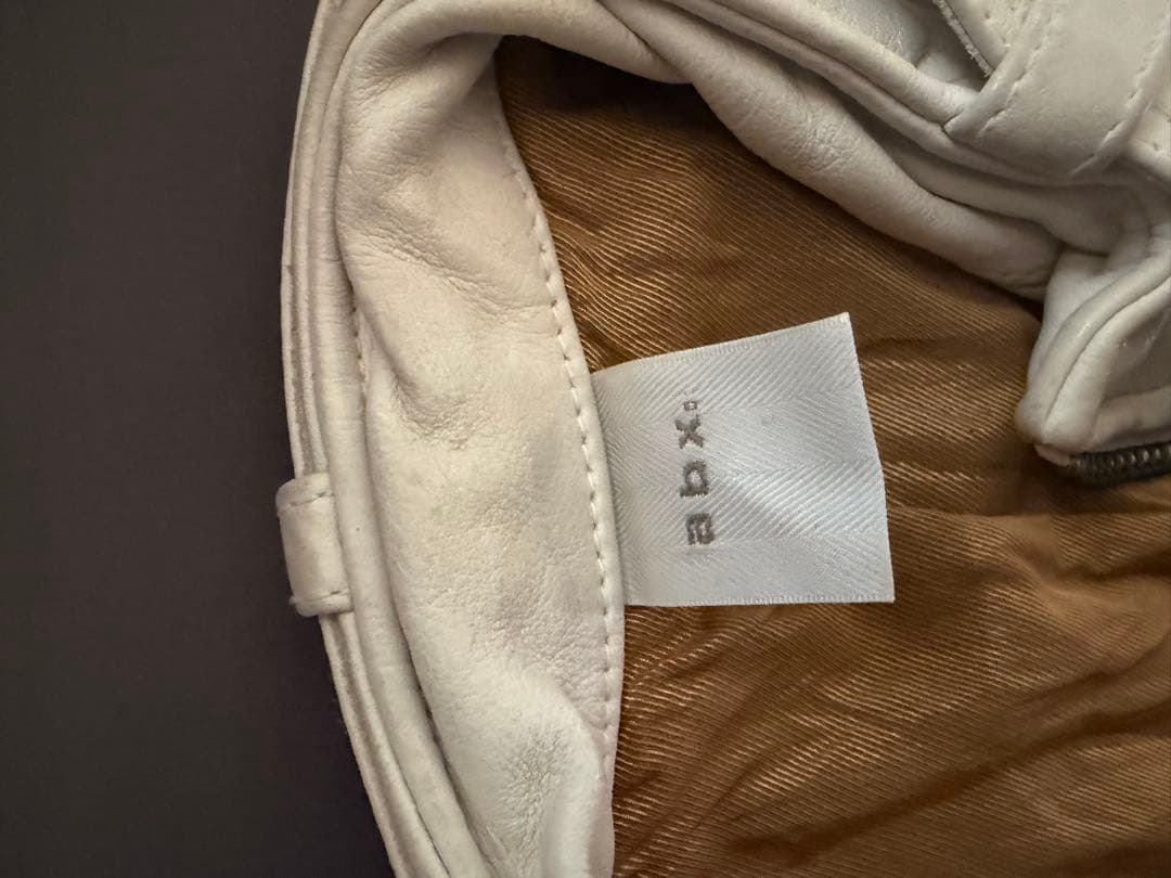 【美品】abx エービーエックス シングルライダースレザージャケット 牛革