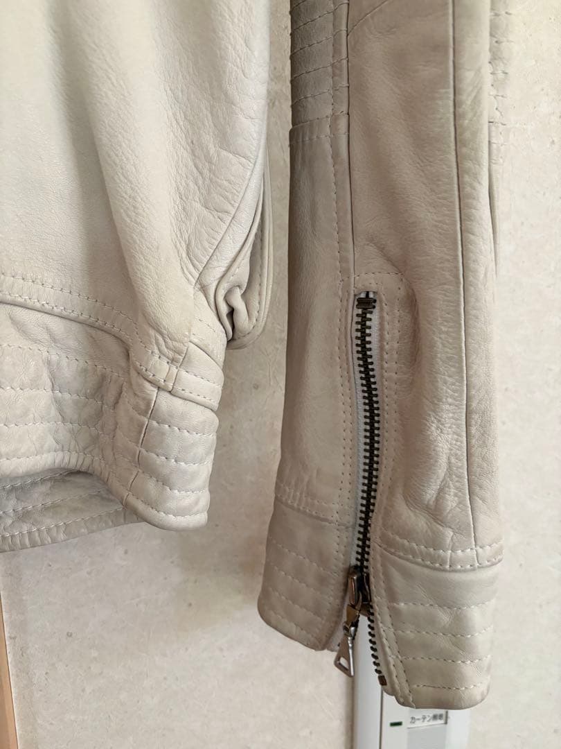 【美品】abx エービーエックス シングルライダースレザージャケット 牛革