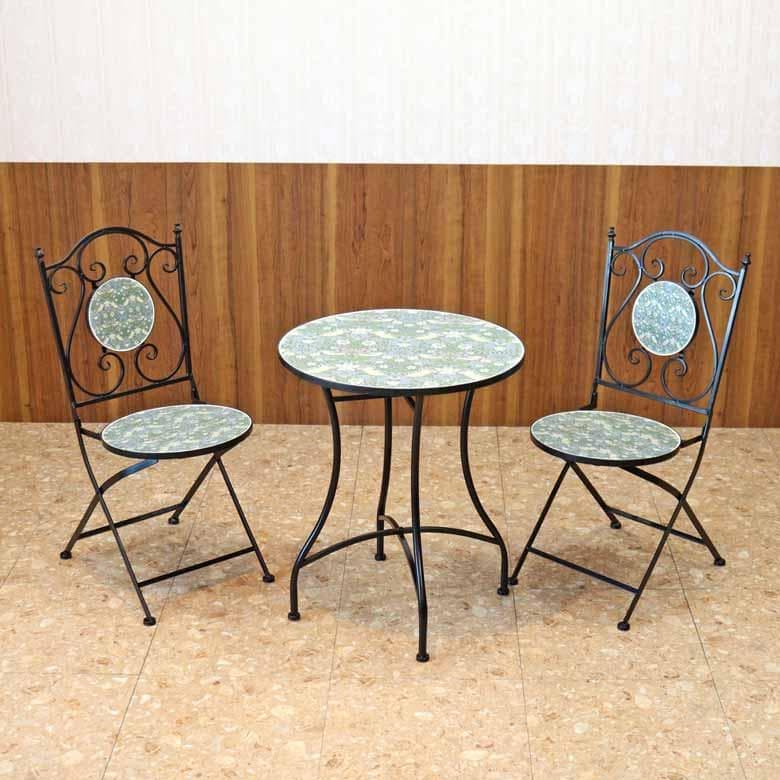 ガーデンテーブルセット アイアン いちご泥棒 3点セット