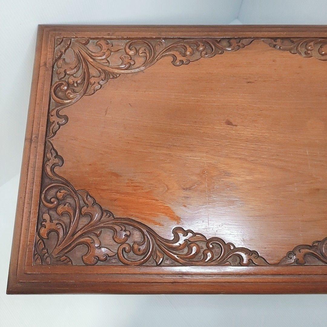 猫脚ミニテーブル 彫刻入り