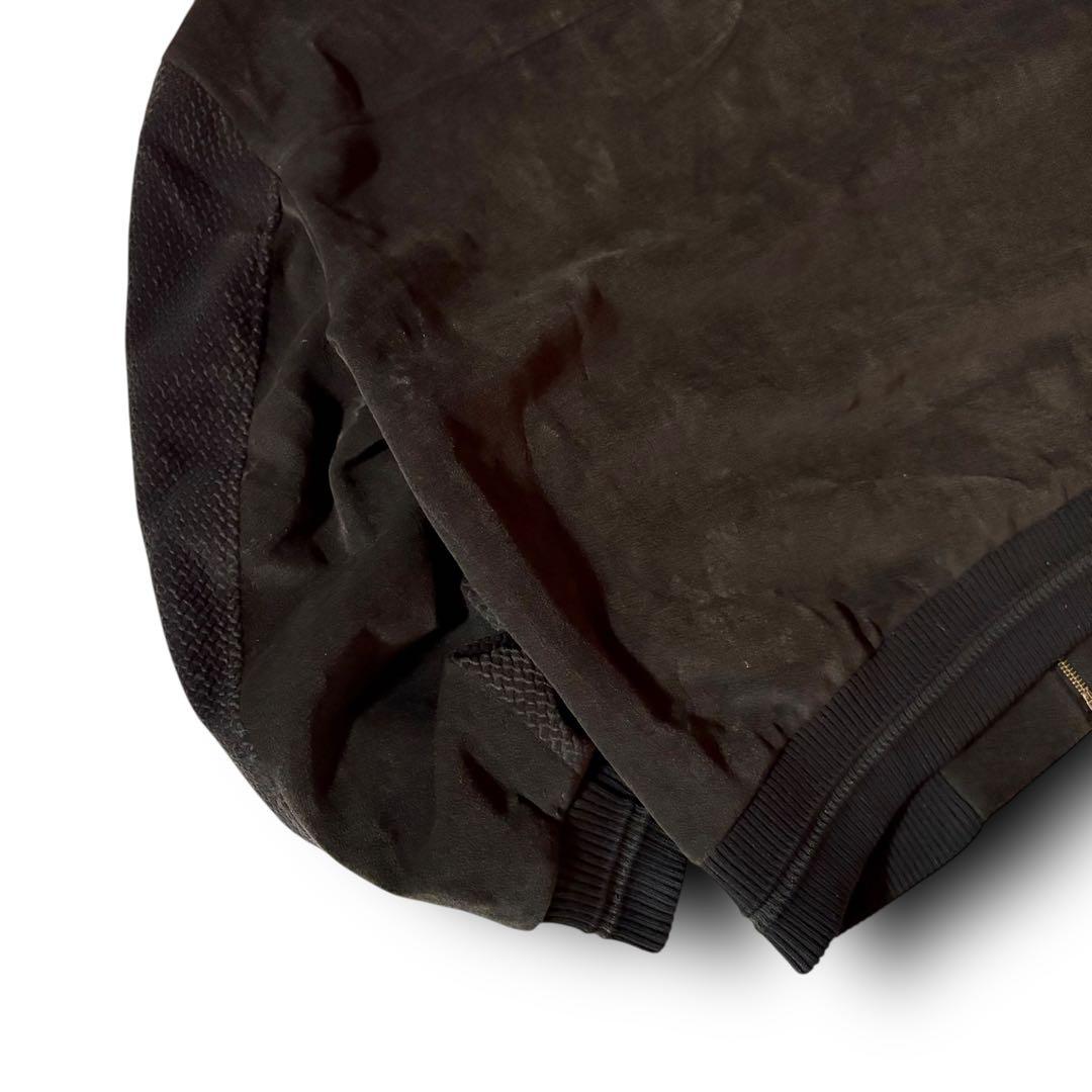 vintage起毛スタンドカラージャケット希少デザインウール調CBOYブラックL