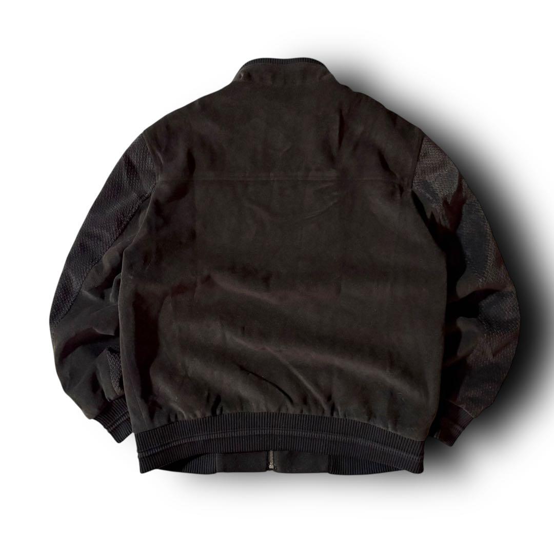 vintage起毛スタンドカラージャケット希少デザインウール調CBOYブラックL