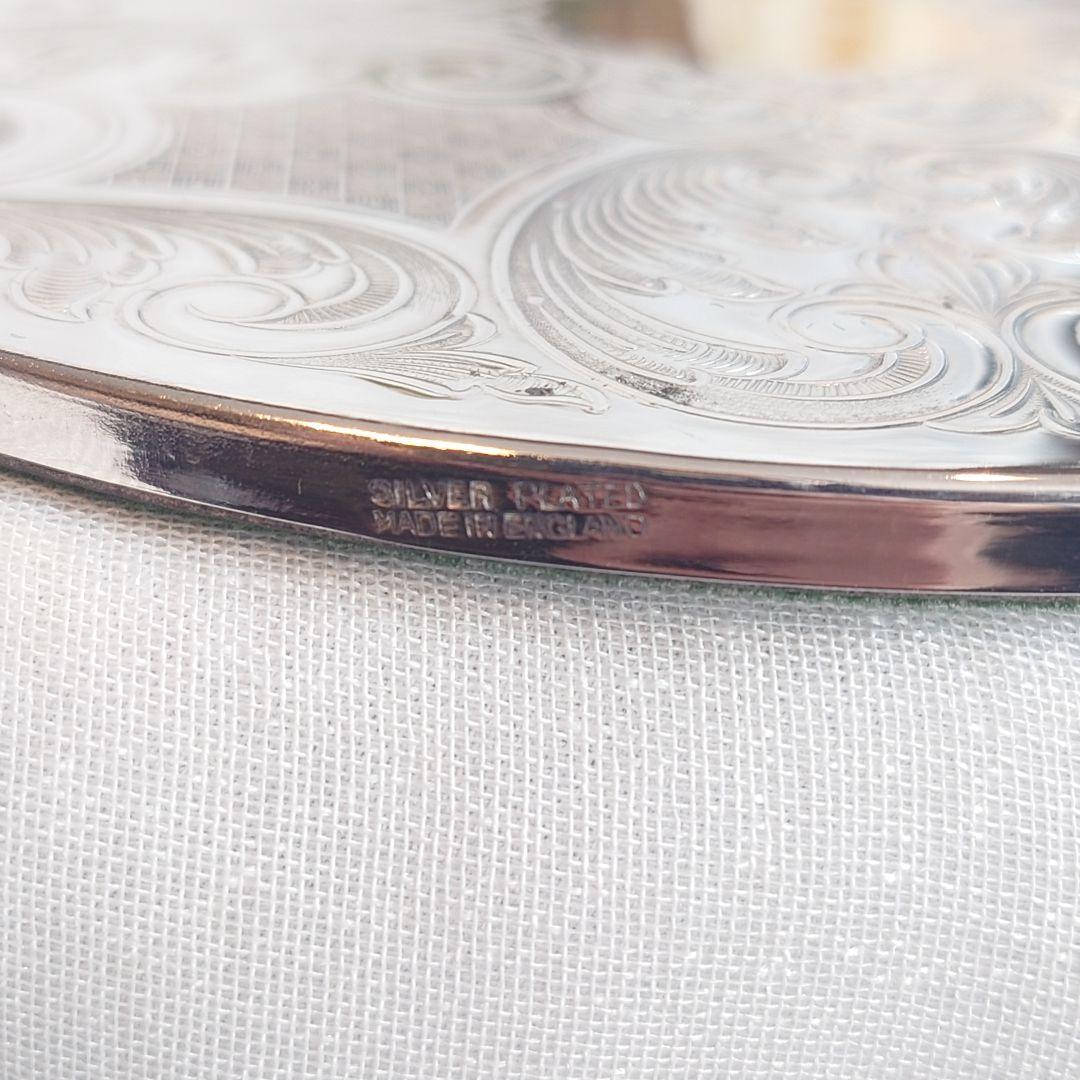 イギリス　ポットスタンド　シルバー　鍋敷き