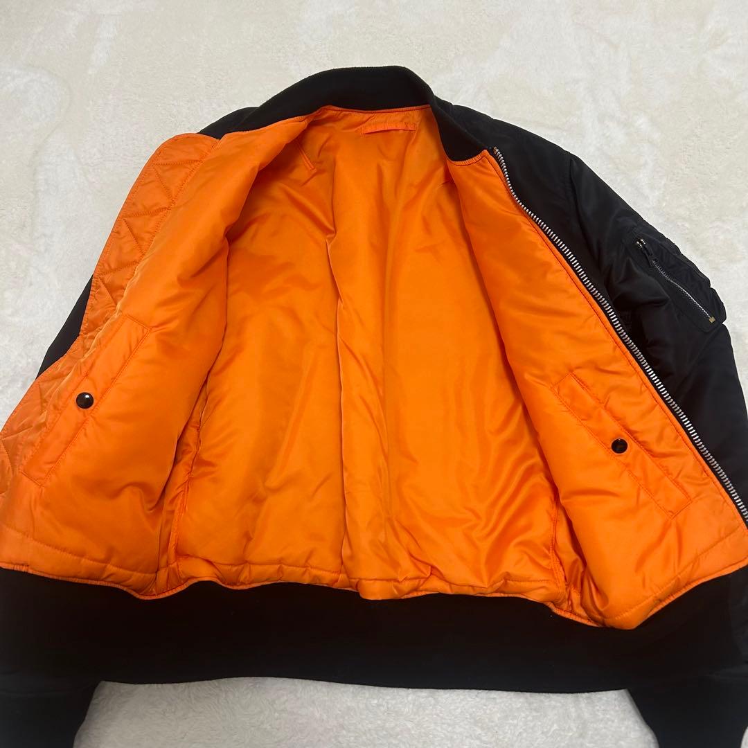 【美品】アルファインダストリーズ MA-1 フライトジャケット ブラックLサイズ