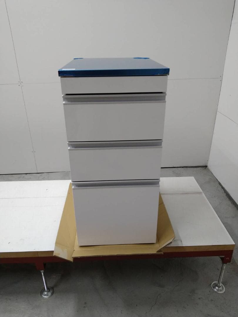 6128 ステンレス天板シンクサイド収納庫3段　幅400