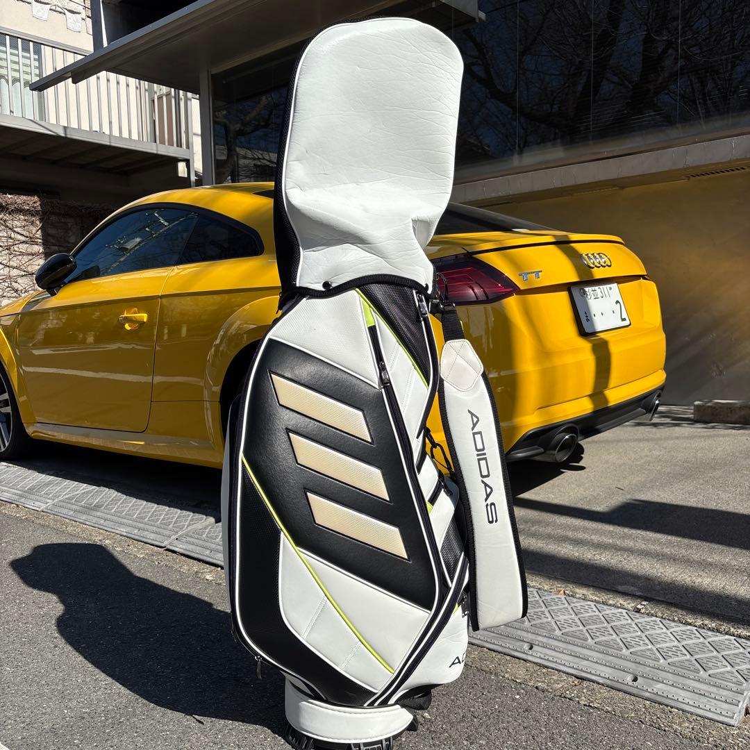 ADIDAS キャディバッグ 白/黒/黄緑　 値下げ