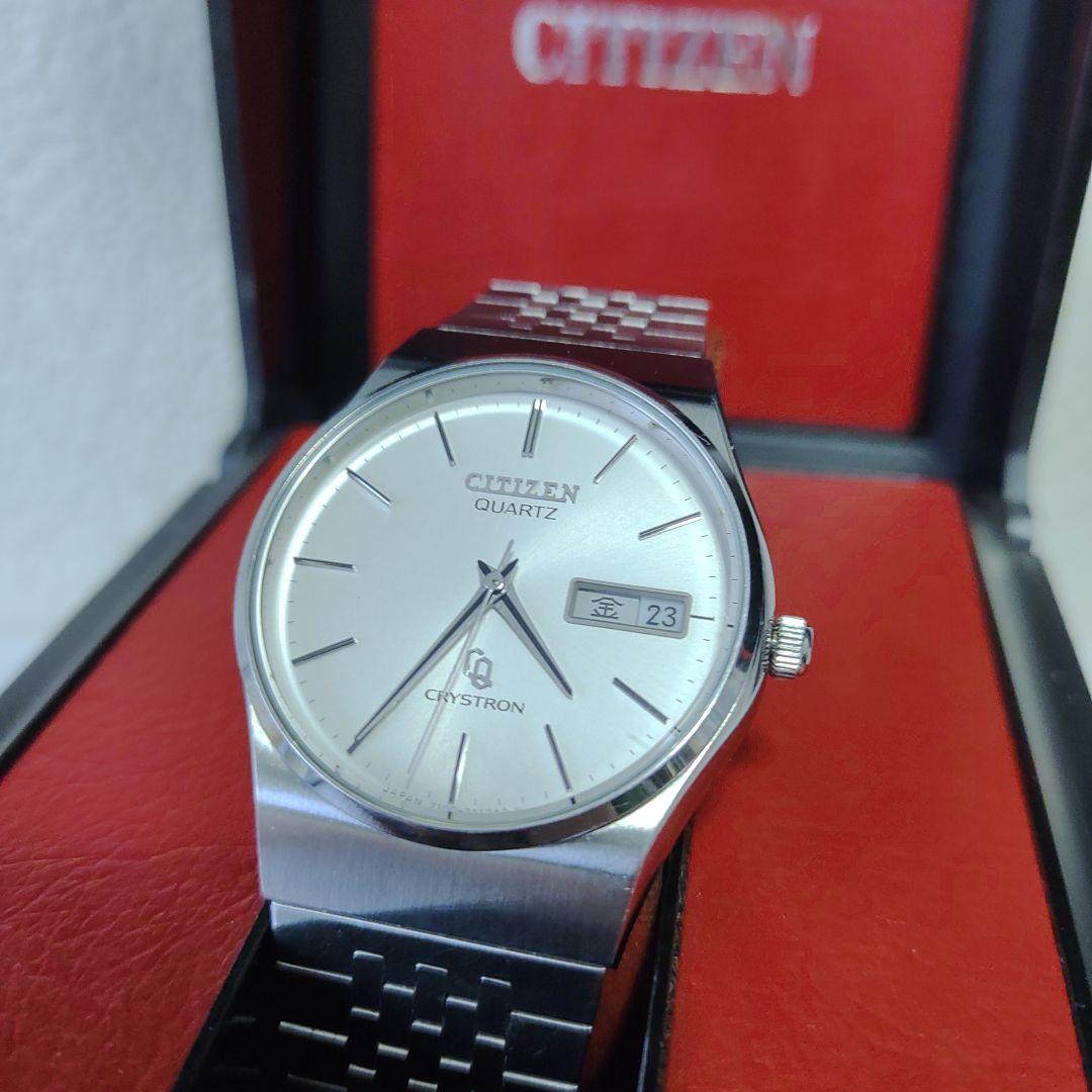 シチズンクリストロンビンテージメンズクオーツアナログ腕時計紳士KTC京都機械工具