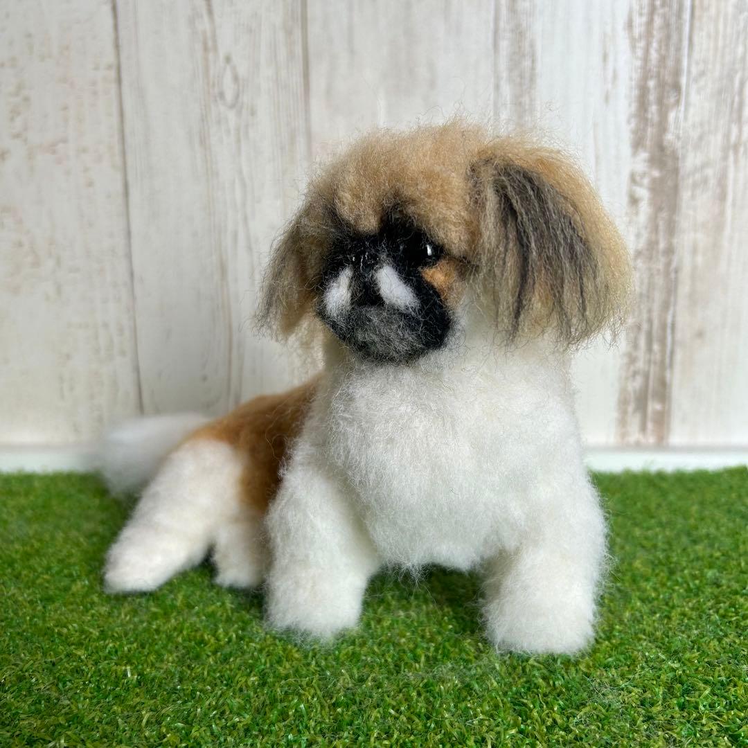 即購入可能です♪羊毛フェルト【ペキニーズ】犬　他の犬種もオーダー受付中です。