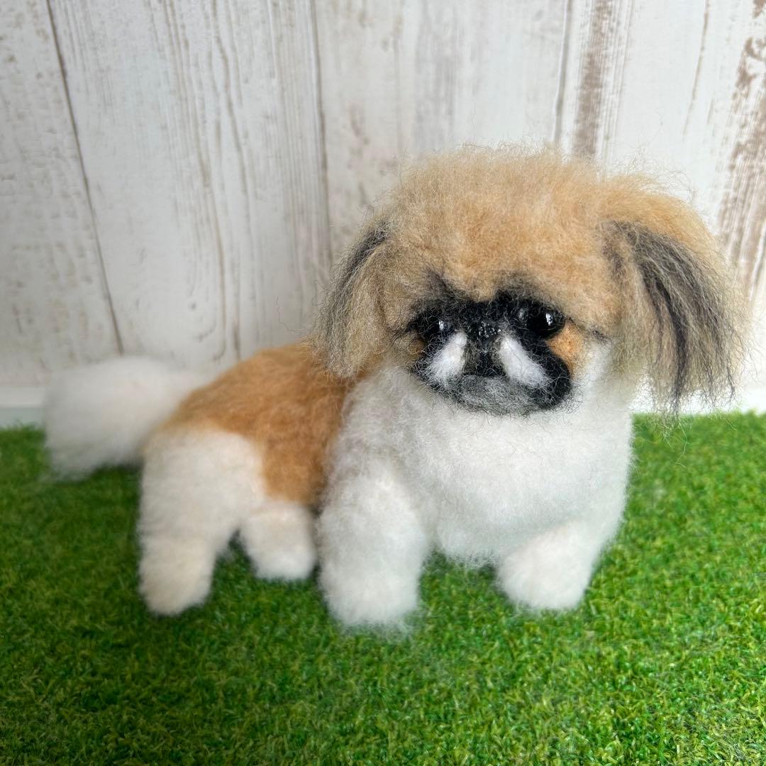 即購入可能です♪羊毛フェルト【ペキニーズ】犬　他の犬種もオーダー受付中です。