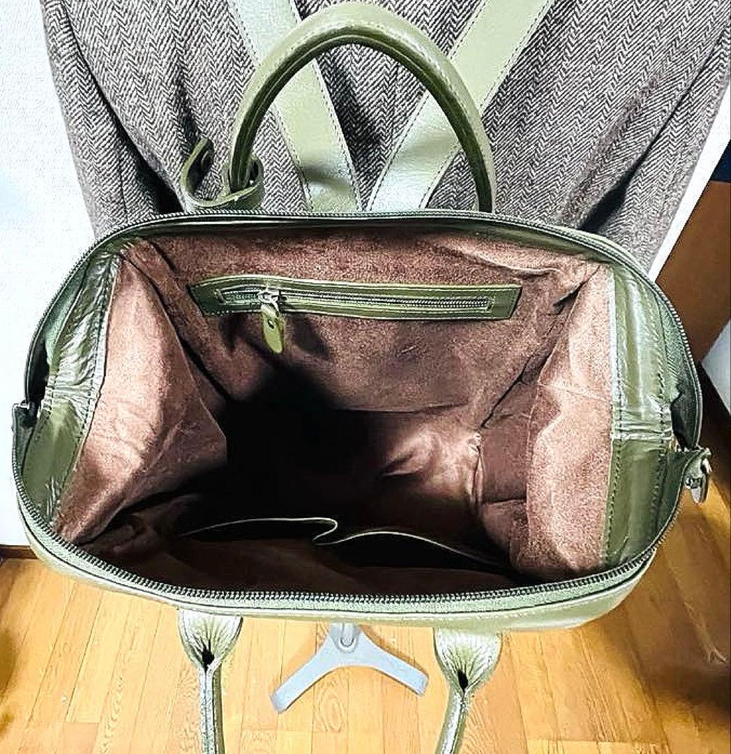 レザーバックパック/リュック　グリーン