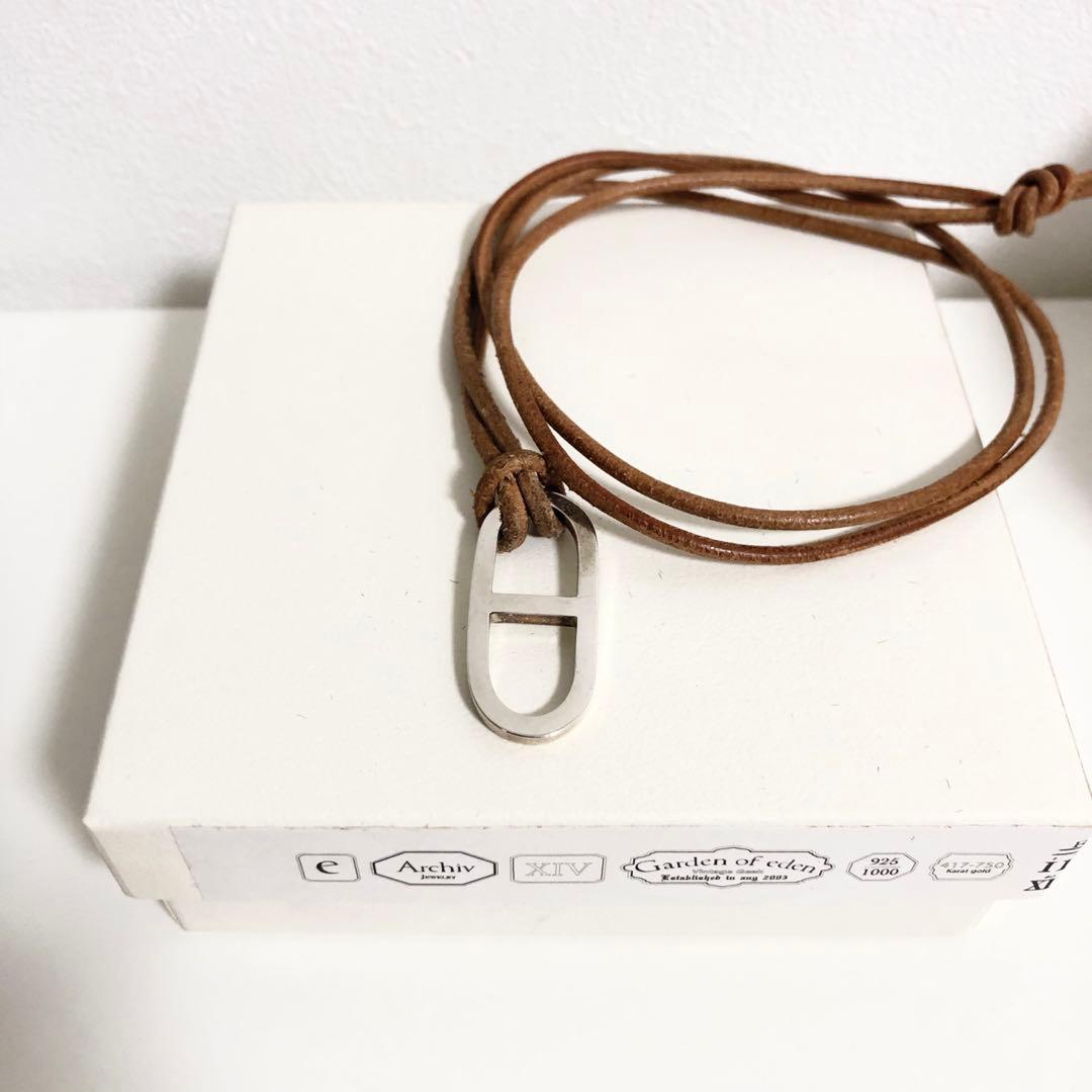 Garden of Eden｜アンカー レザー ネックレス シルバー925