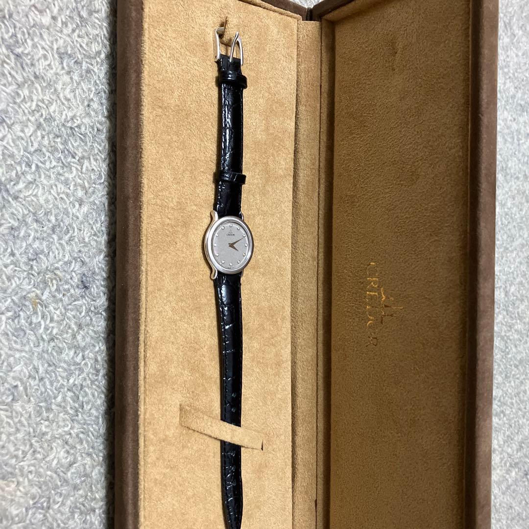 CREADOR 腕時計(クォーツ) 12pダイヤpt900革ベルト