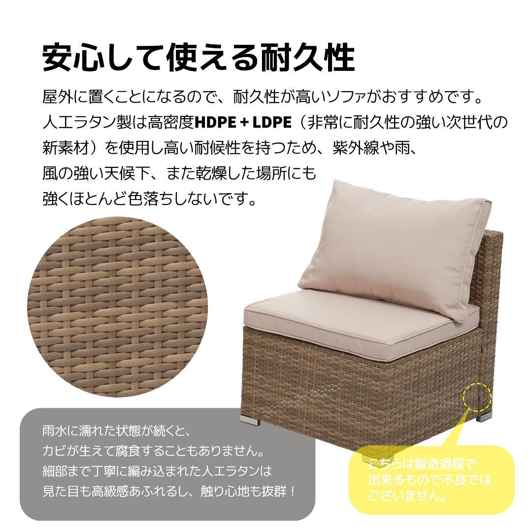 パラソル付き ガーデンファニチャー 5点 ラタン調 ガーデン テーブル チェア