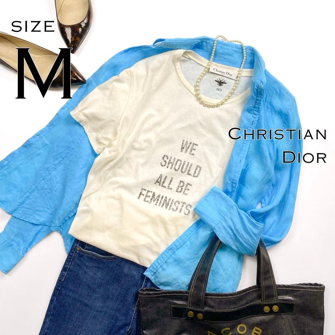 Christian Diorクリスチャンディオール イタリア製 綿麻TシャツM