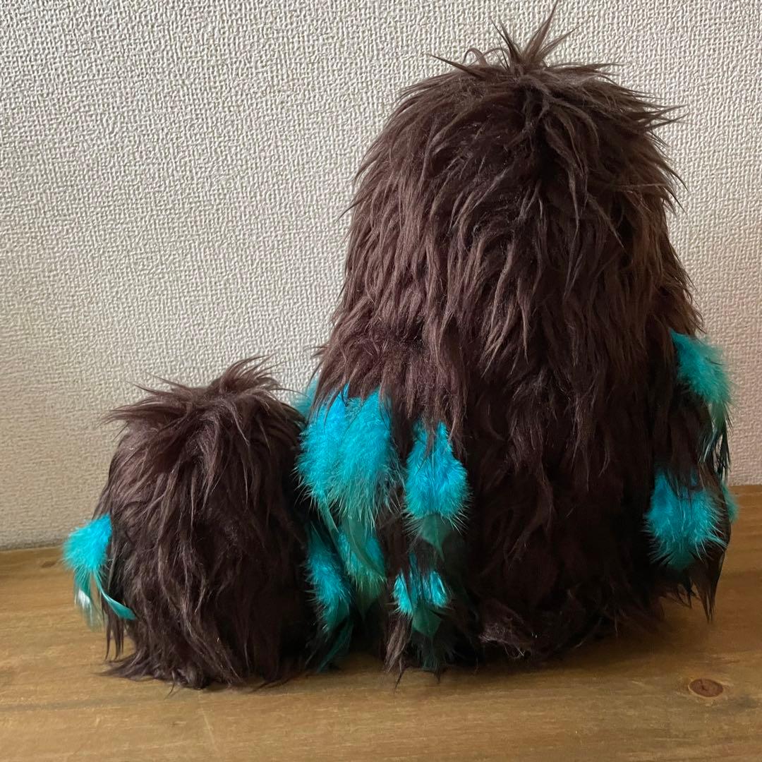 アートドール　ぬいぐるみ　ハンドメイド　親子　鳥　フクロウ　2体セット