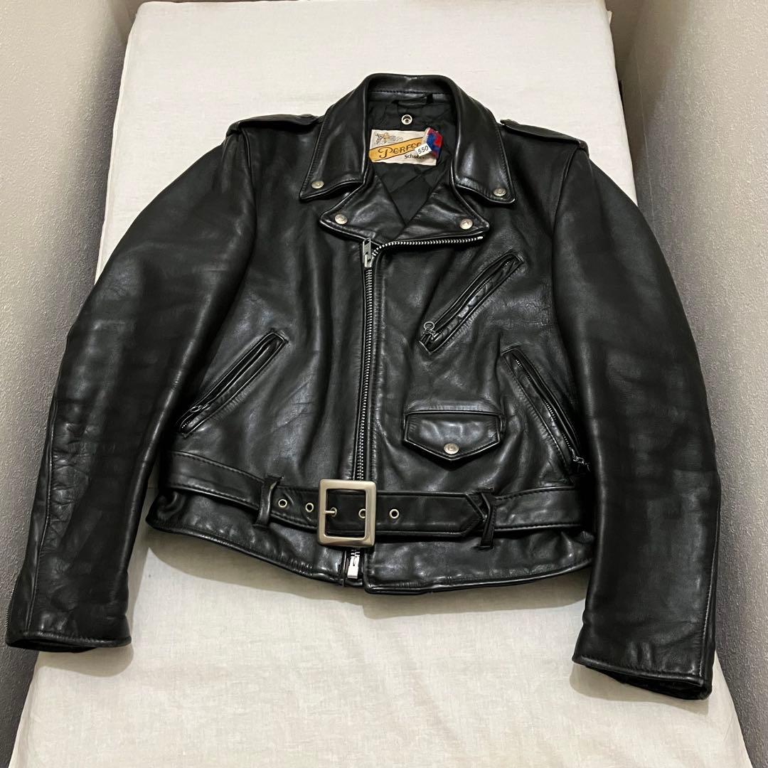 Schottショットライダース80sヴィンテージレザーUSAアメリカ米国黒革38