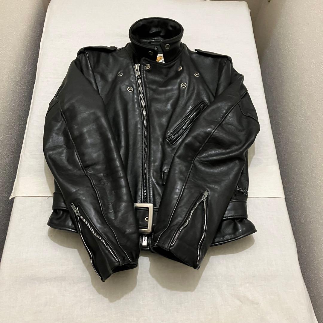 Schottショットライダース80sヴィンテージレザーUSAアメリカ米国黒革38