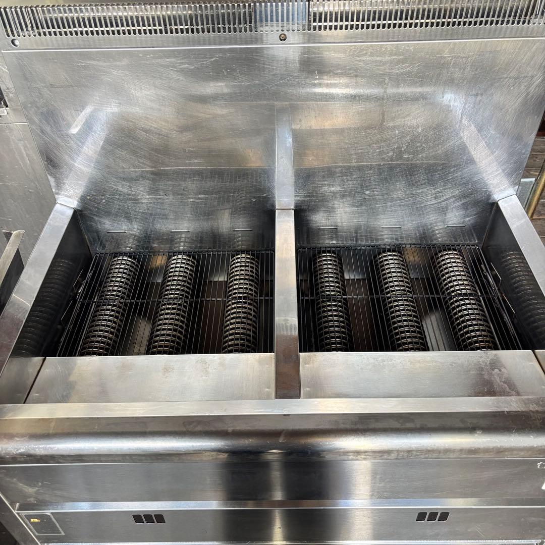 タニコー 2槽 業務用 ガスフライヤー TGFL-87CW LPガス 厨房機器