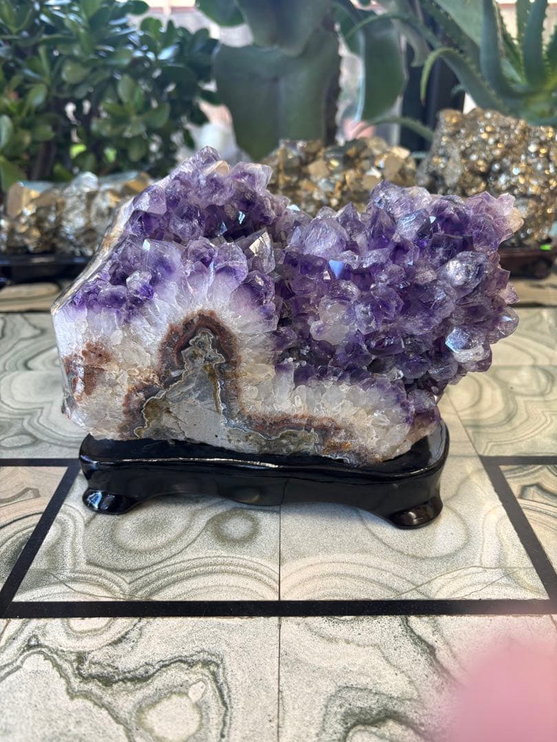 アメジスト　ファントム　ストーン　鉱石　希少　置物　インテリア