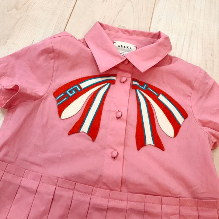GUCCI リボン　ワンピース　110程　サイズ6キッズ