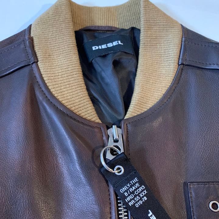 定価11万　未使用！ディーゼルレザージャケット茶色ブラウンライダースジャケット