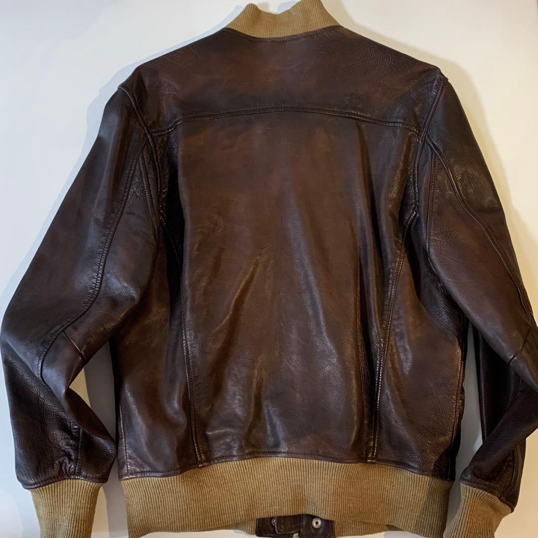 定価11万　未使用！ディーゼルレザージャケット茶色ブラウンライダースジャケット