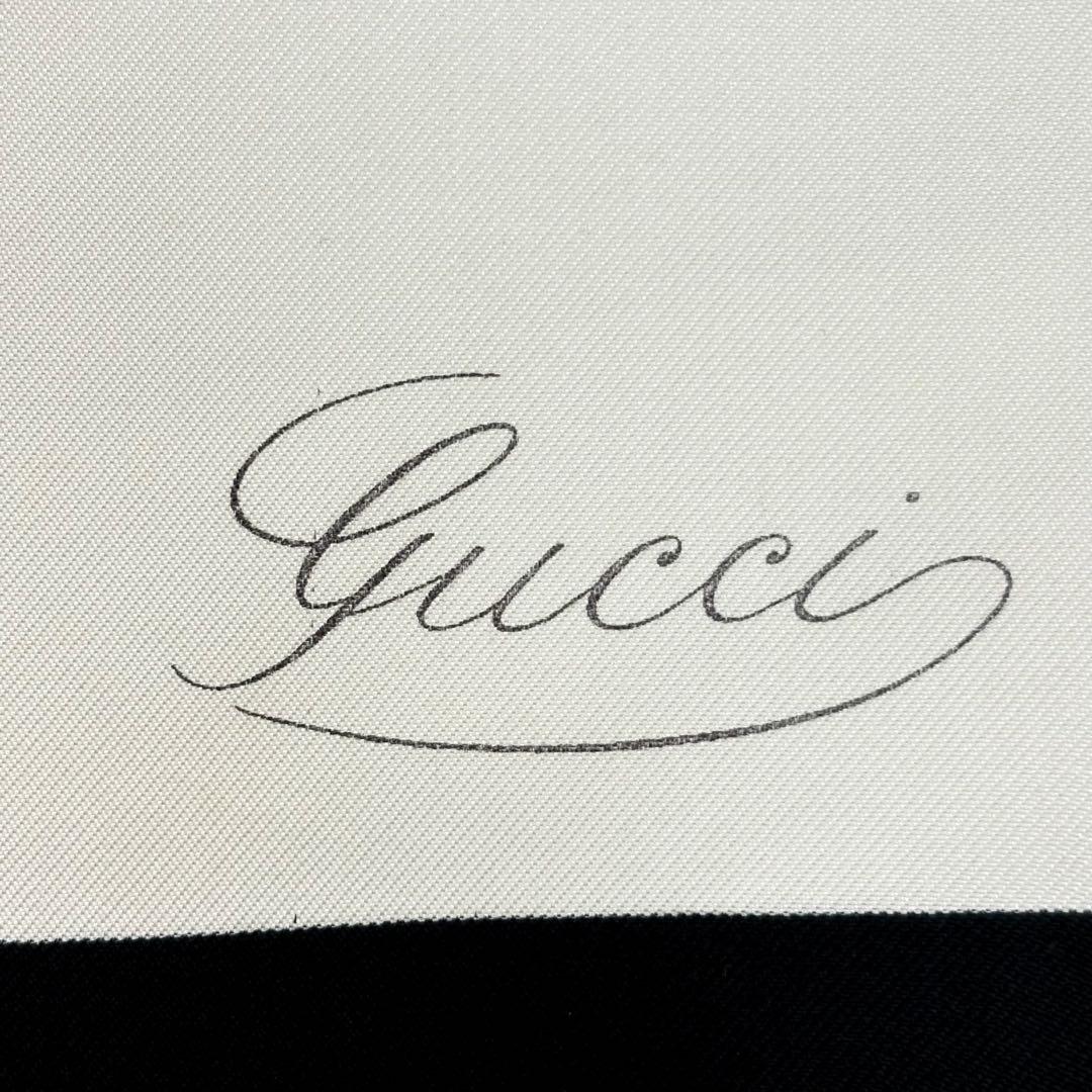 ♡美品♡ GUCCI グッチ スカーフ シルク100% 花柄 大判 ブラック