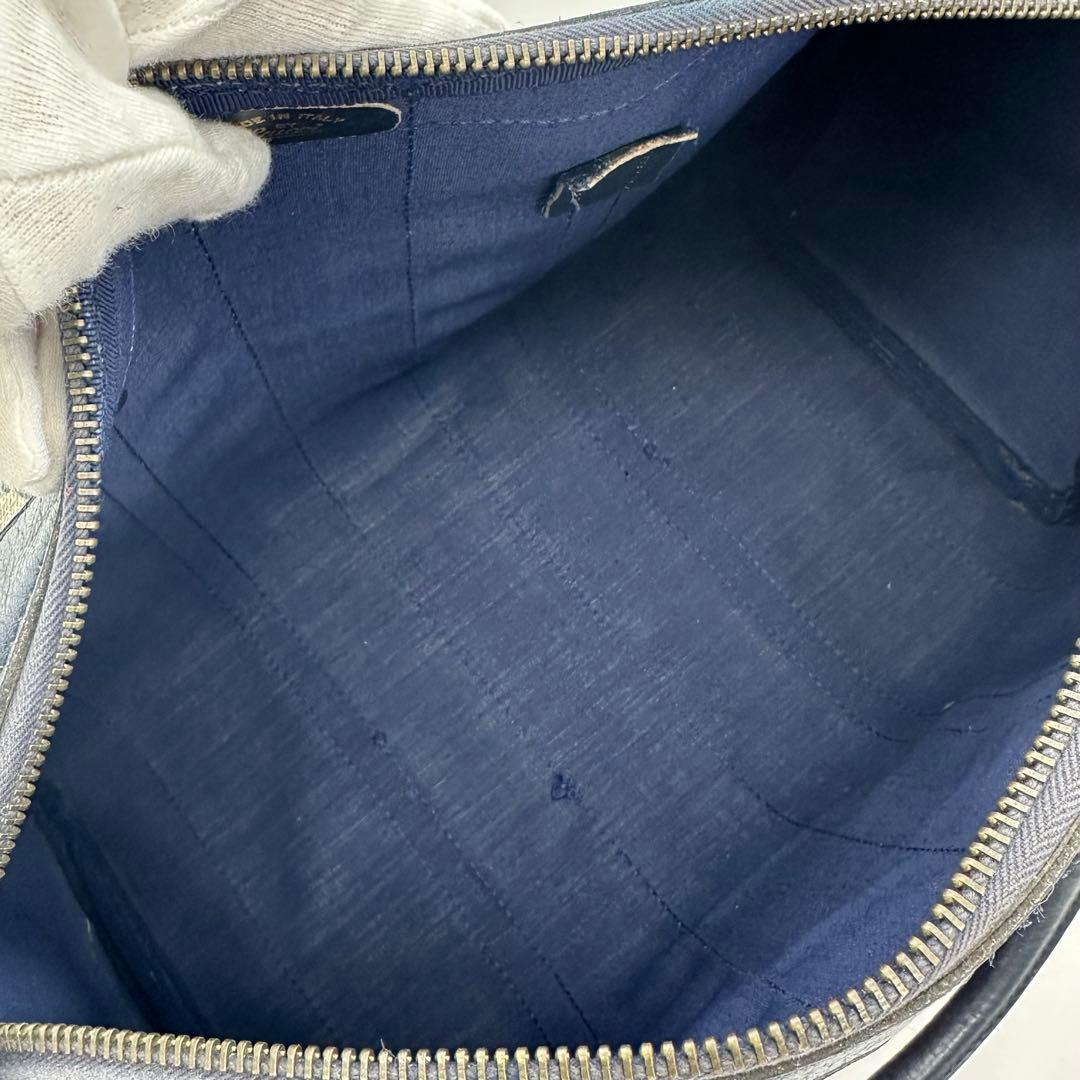 GUCCI グッチ ボストンバッグ GG PVC ネイビー シェリーライン