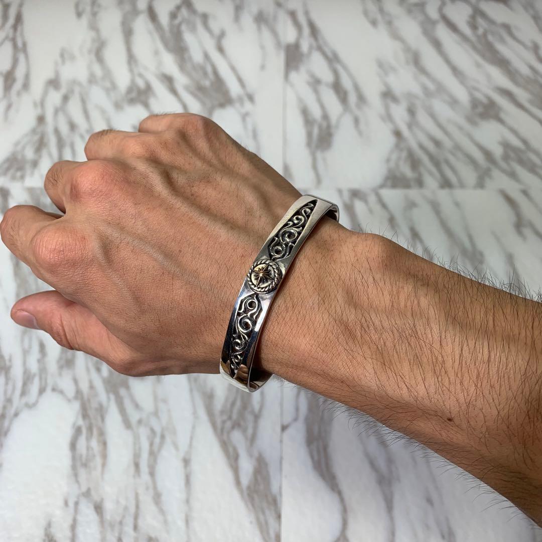 30.7g SAAD バングルブレスレット シルバー925 太陽神 刻印