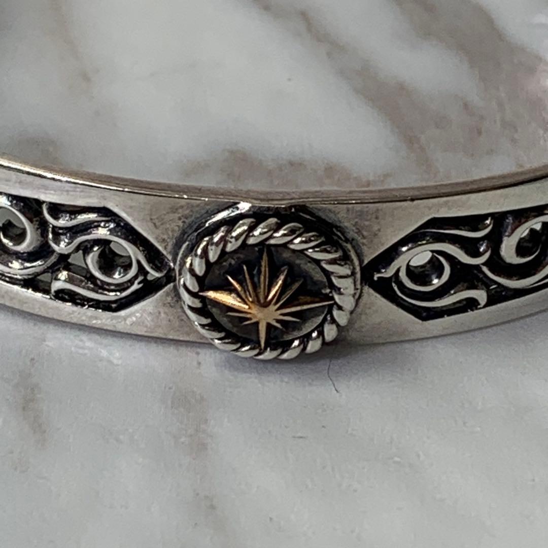 30.7g SAAD バングルブレスレット シルバー925 太陽神 刻印