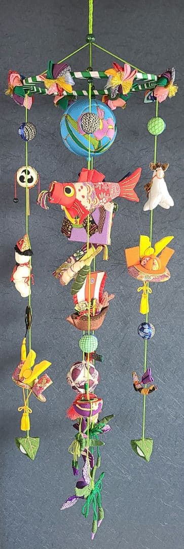 端午の節句吊るし雛　全長110㎝男の子用【ハンドメイド】