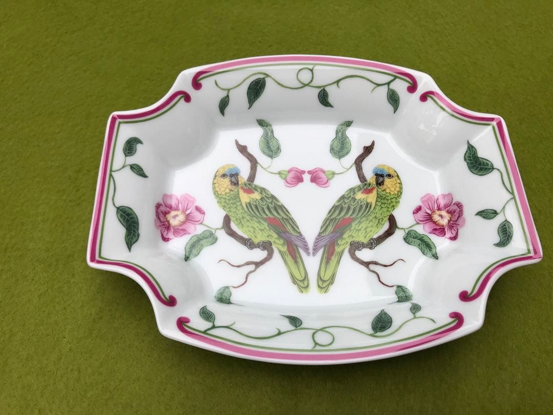 未使用リンチェイス　パロッツオブパラダイス　プレートセット　鳥　オウム　スープ皿